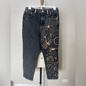 Garage Black and Tan Tie Dye Jeans